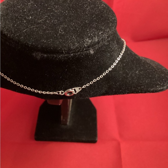 Silver tone gray dolphin pendant on a silver tone chain - Picture 3 of 5